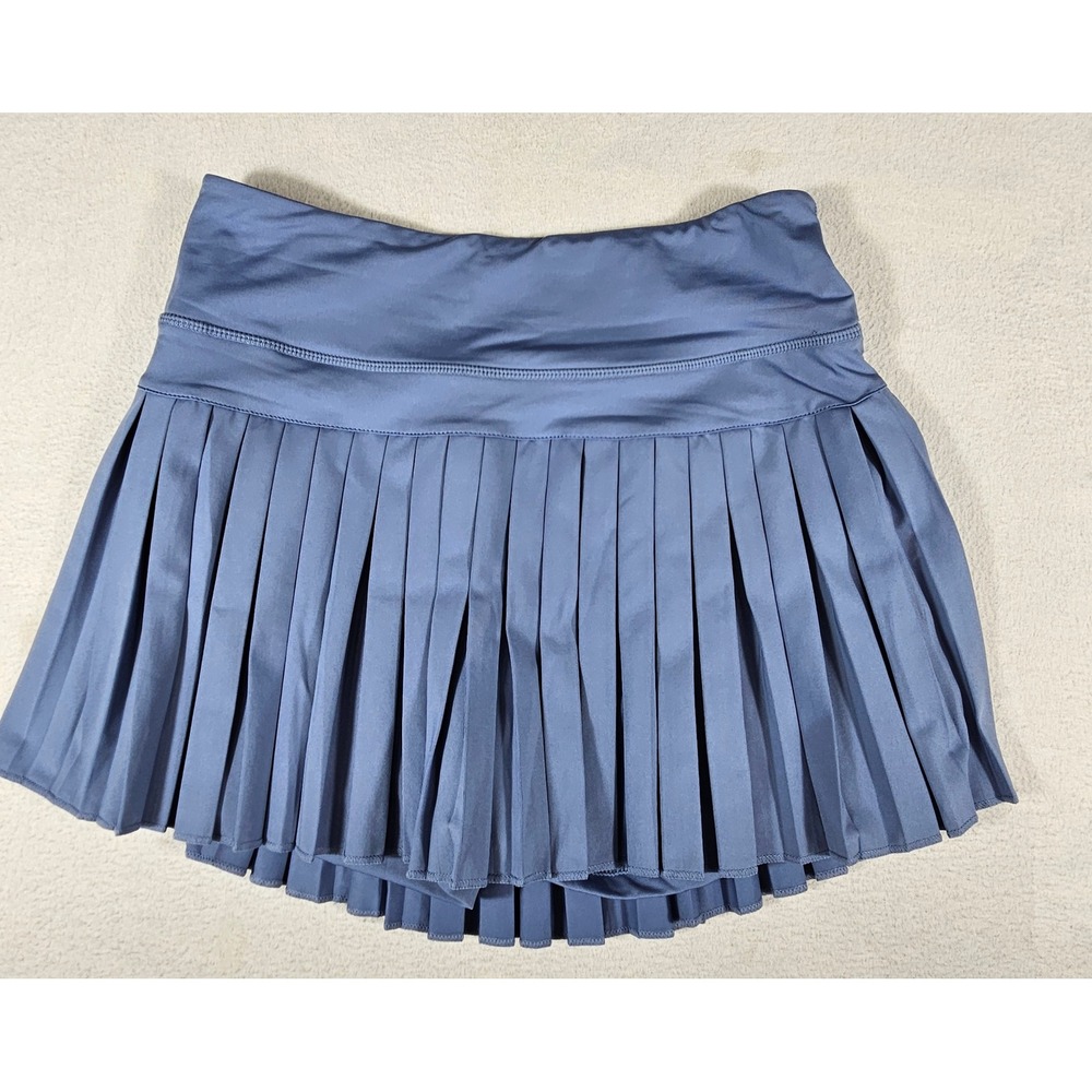Gold Hinge Dusty Blue Pleated Tennis Skirt Skort JK22011 Women Medium NWT